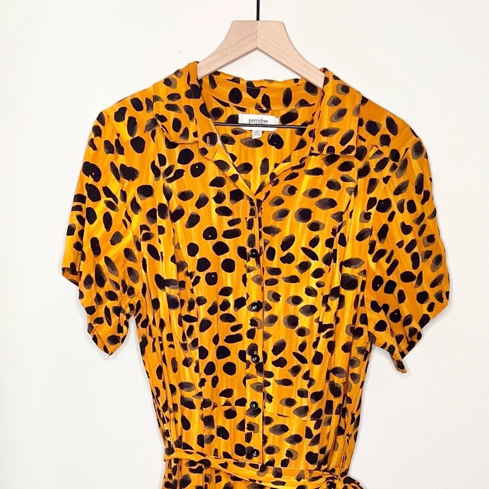 ANTHROPOLOGIE Porridge Vianne Maxi Women's Dress Size 16W Cheetah Leopard Print - Picture 7 of 14